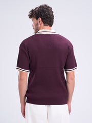 Textured Knitted Polo