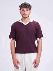 Textured Knitted Polo