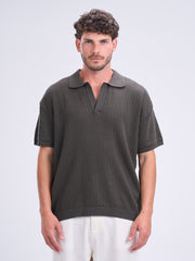 Textured V-Polo