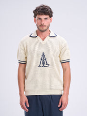 Mesh Polo Knitted T-Shirt