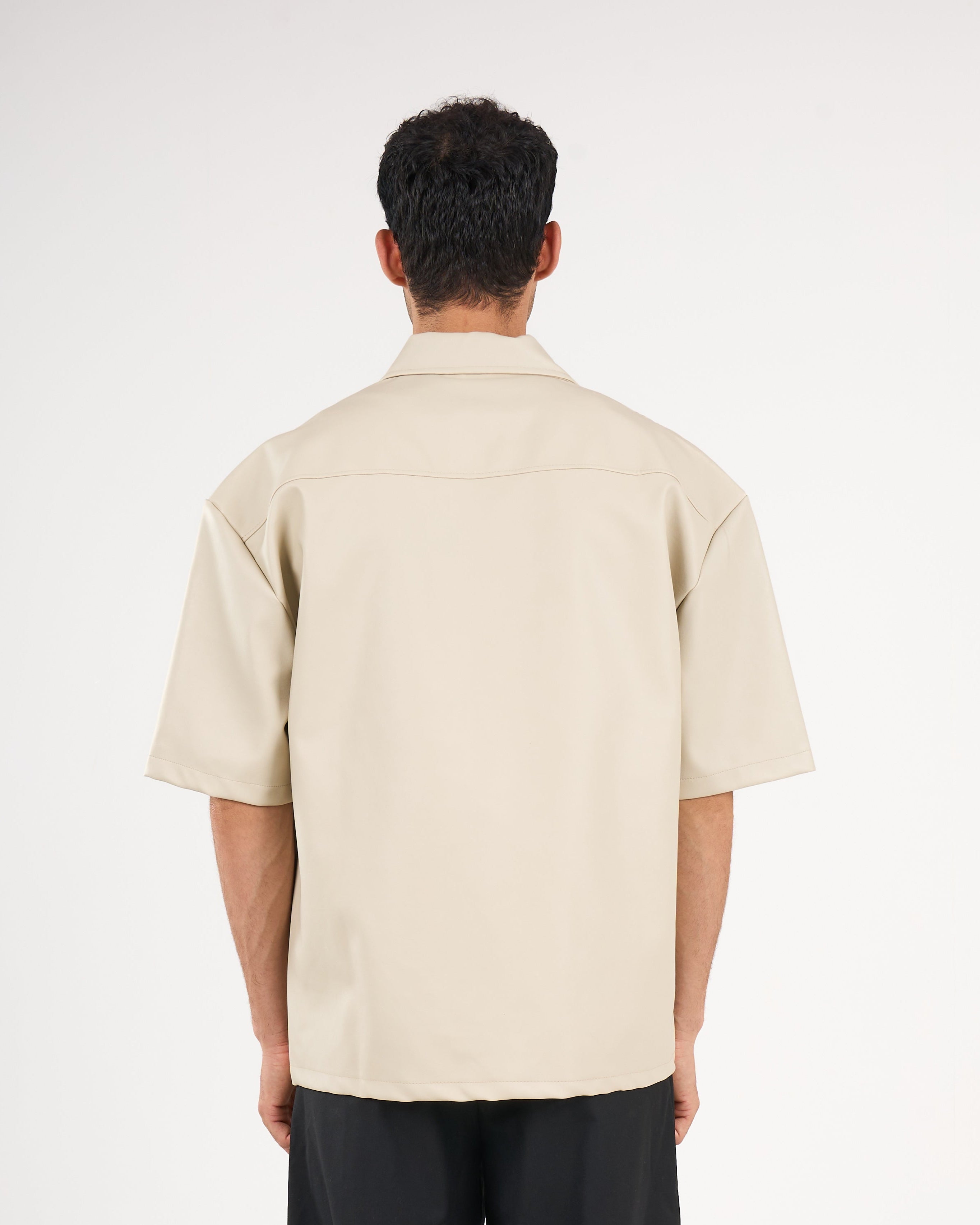 Zipper Leather Shirt