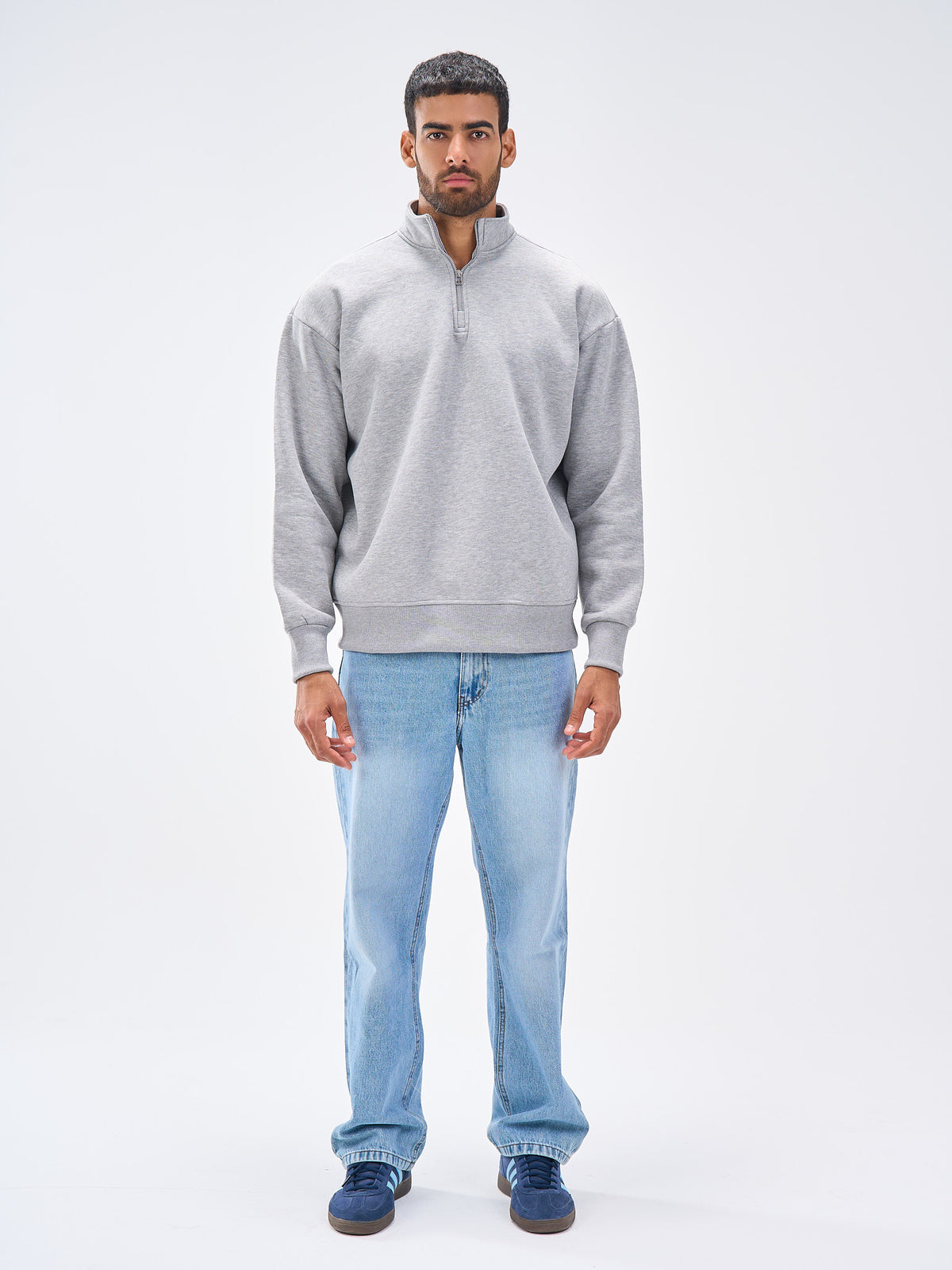 Basic Quarter Zipper Sweatshirt