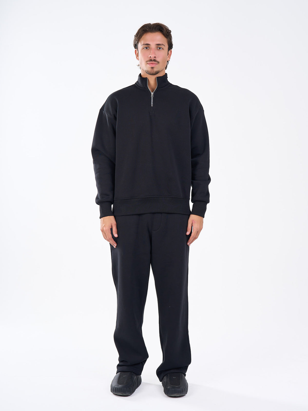 Basic Quarter Zipper Sweatshirt