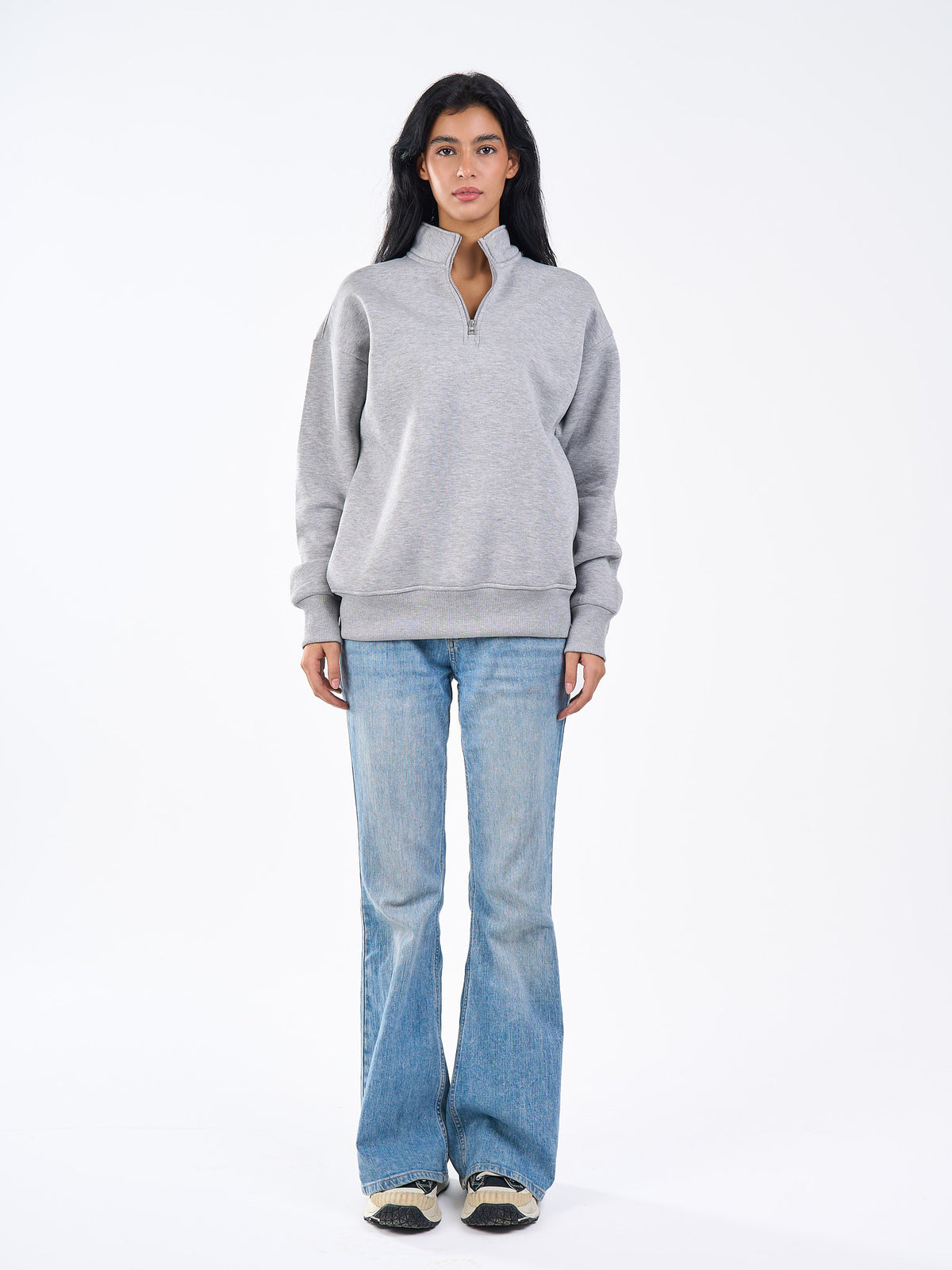 Basic Quarter Zipper Sweatshirt