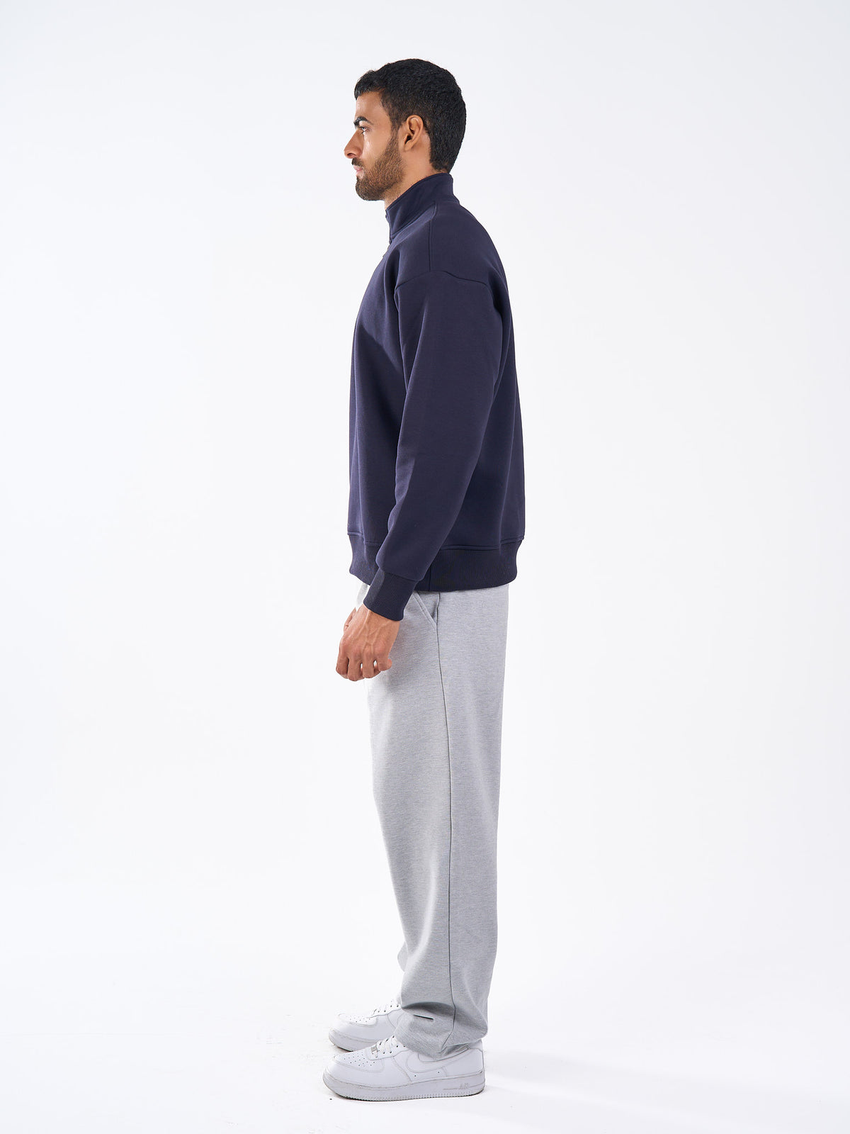 Basic Quarter Zipper Sweatshirt
