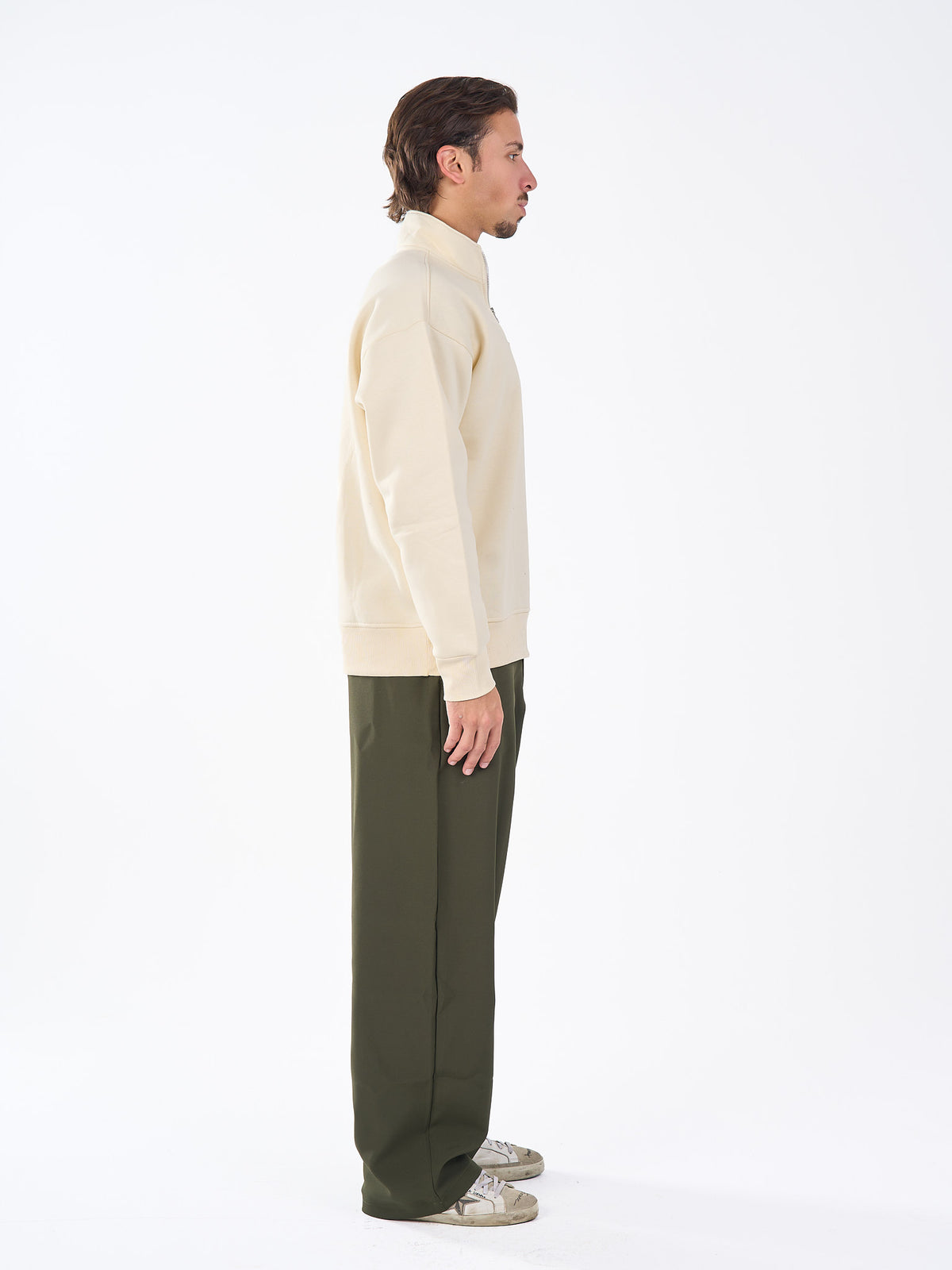Basic Quarter Zipper Sweatshirt