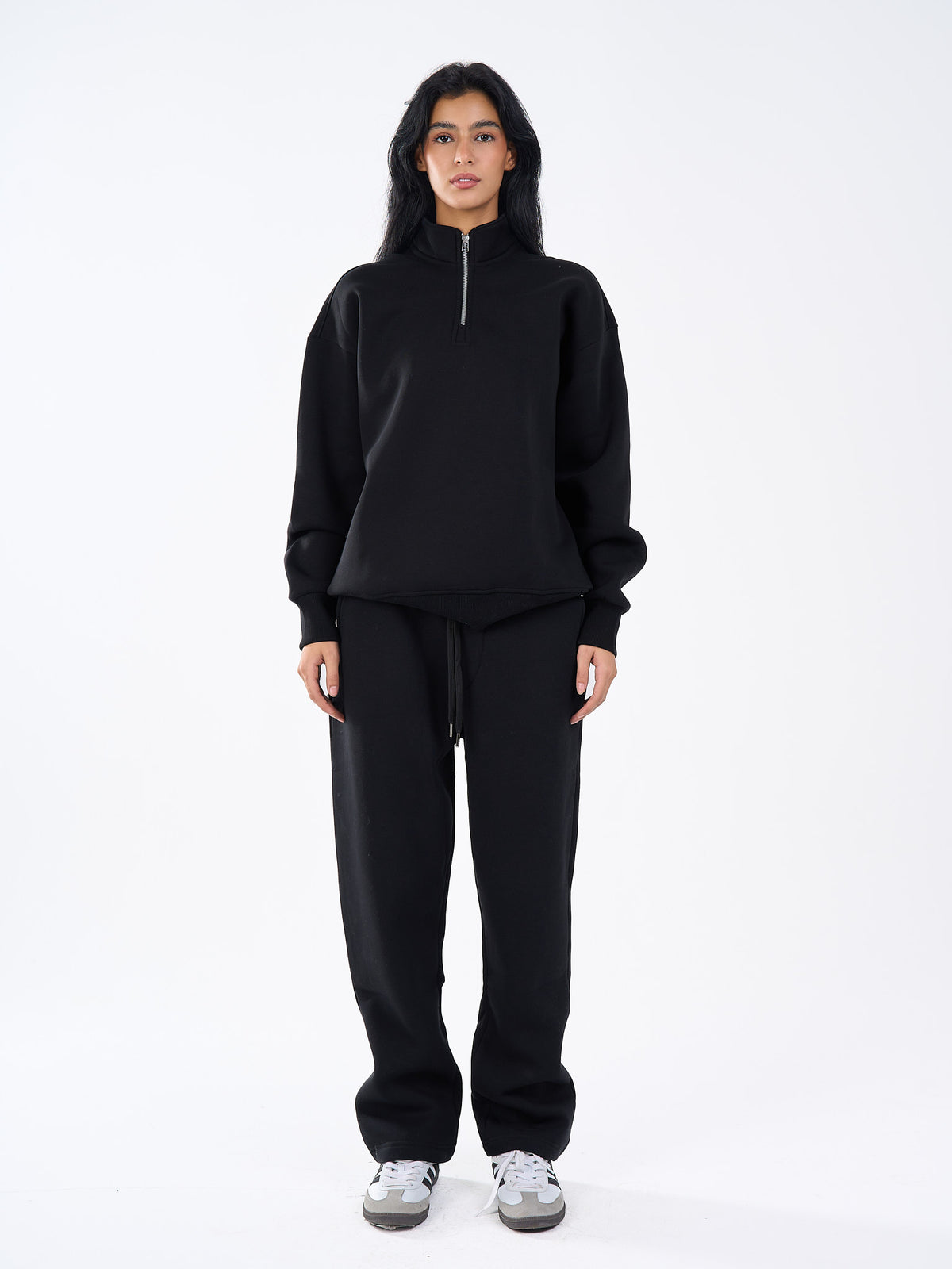 Basic Quarter Zipper Sweatshirt