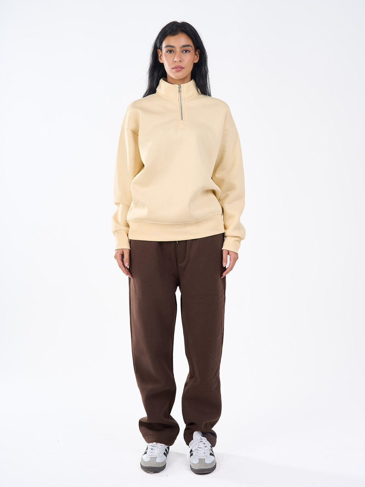 Basic Quarter Zipper Sweatshirt