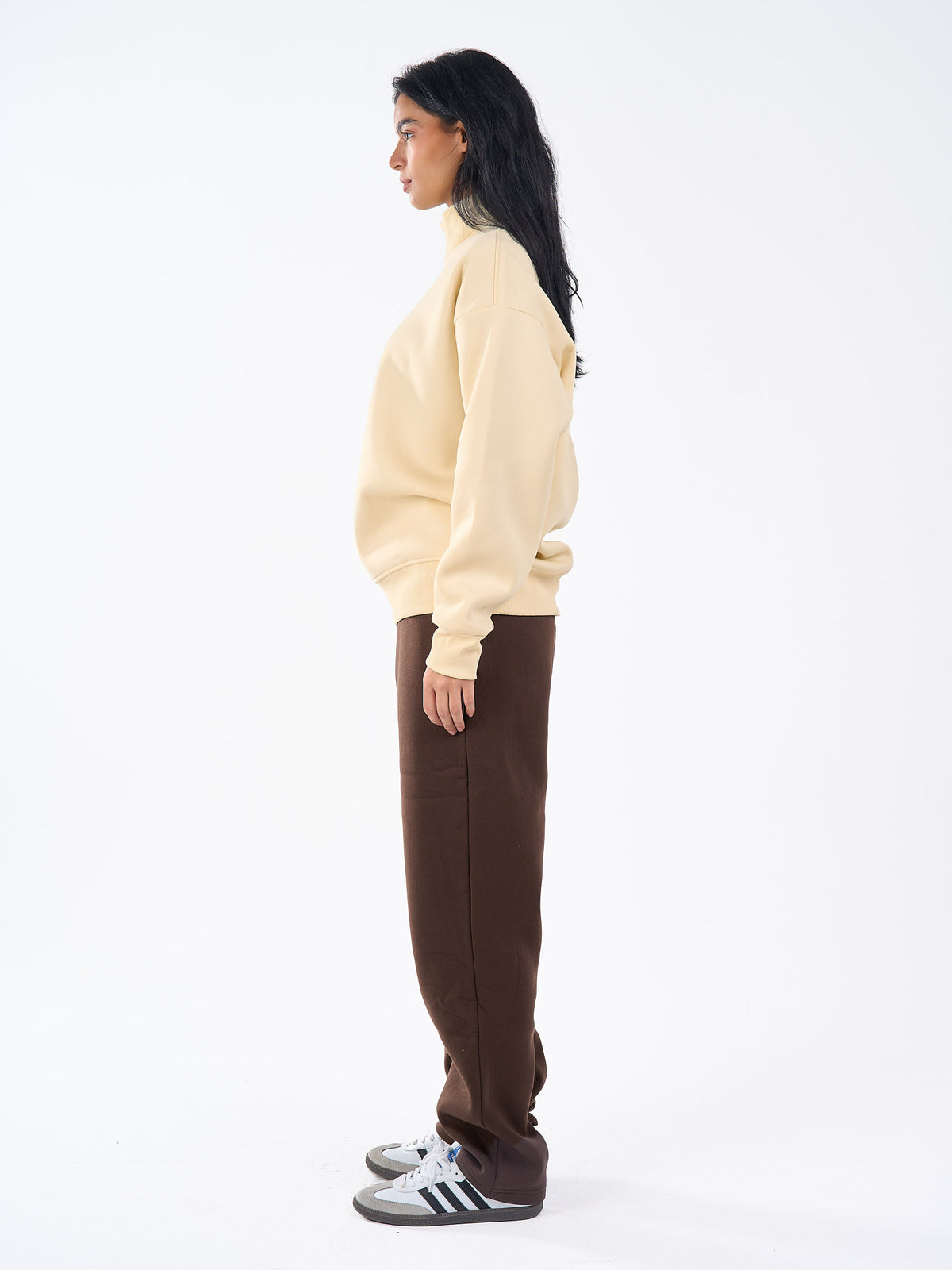 Basic Quarter Zipper Sweatshirt