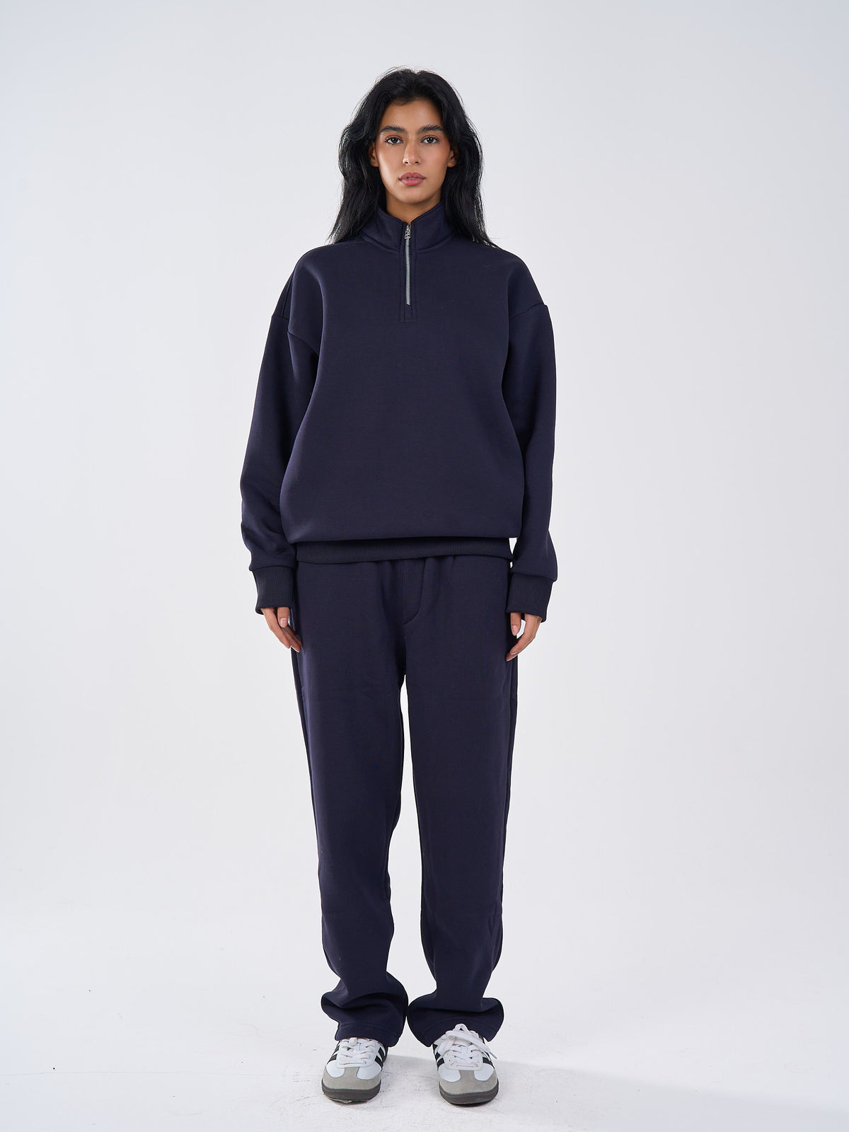 Basic Quarter Zipper Sweatshirt