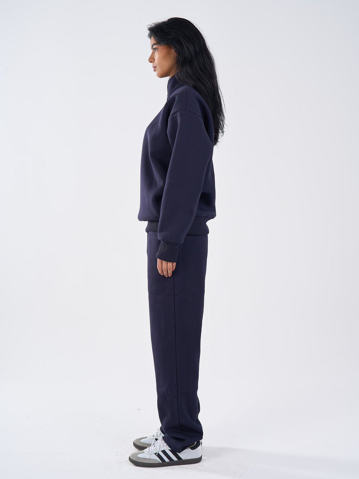 Basic Quarter Zipper Sweatshirt