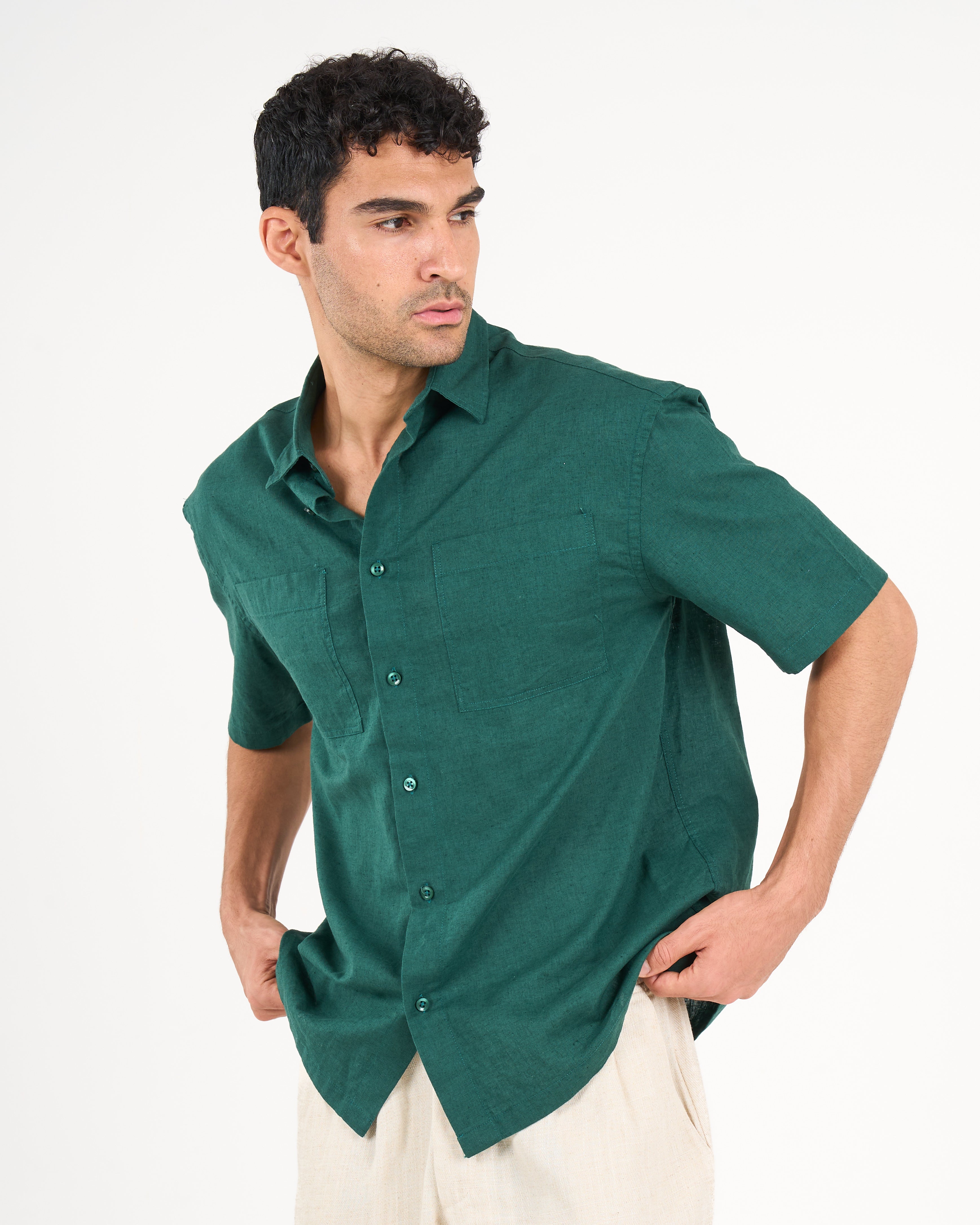 Linen Shirt Short Sleeve