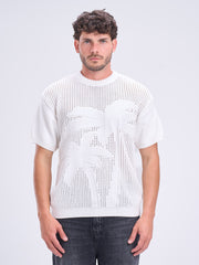 Palm Round Mesh Knitwear