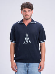 Mesh Polo Knitted T-Shirt