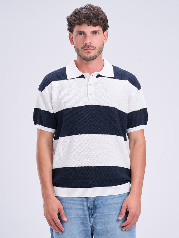 Stripped Polo Knitwear
