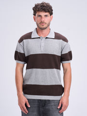 Stripped Polo Knitwear