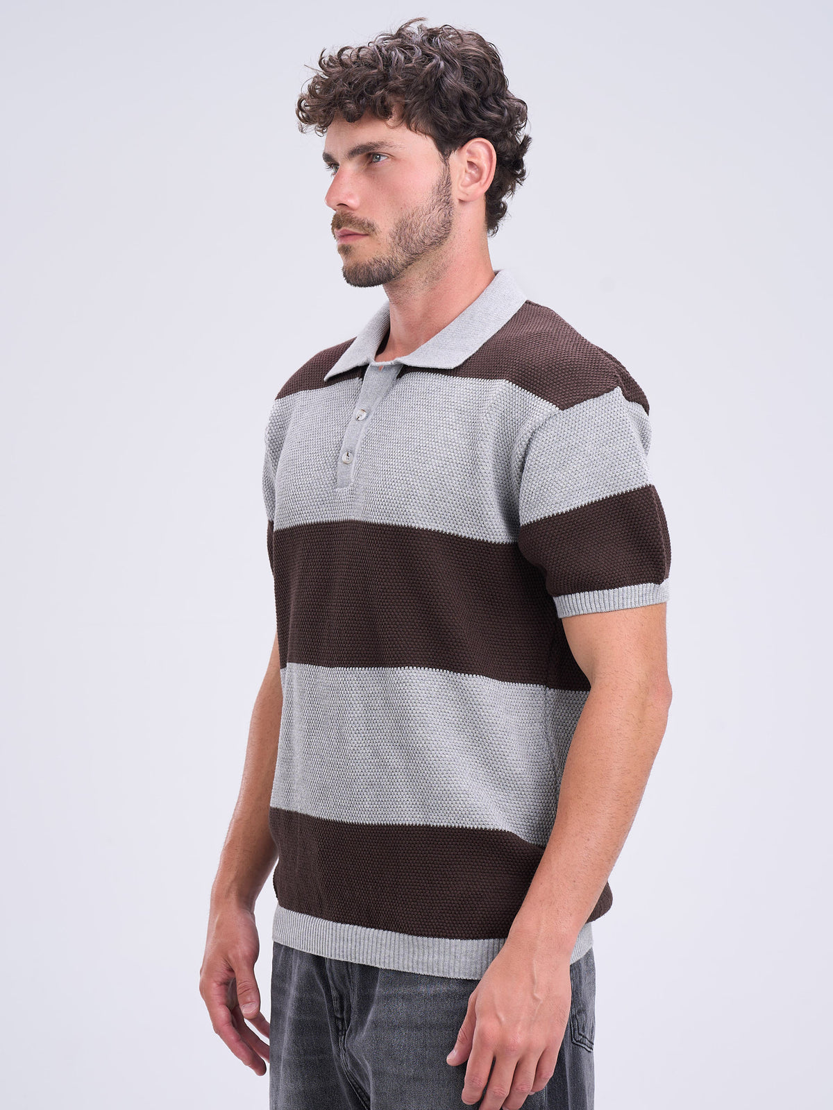 Stripped Polo Knitwear