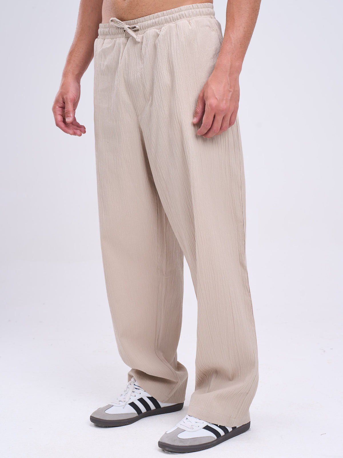 Wide Leg Crinkle Pants